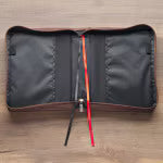 Names of Jesus Walnut Brown Faux Leather Classic Bible Cover - Isaiah 9:6