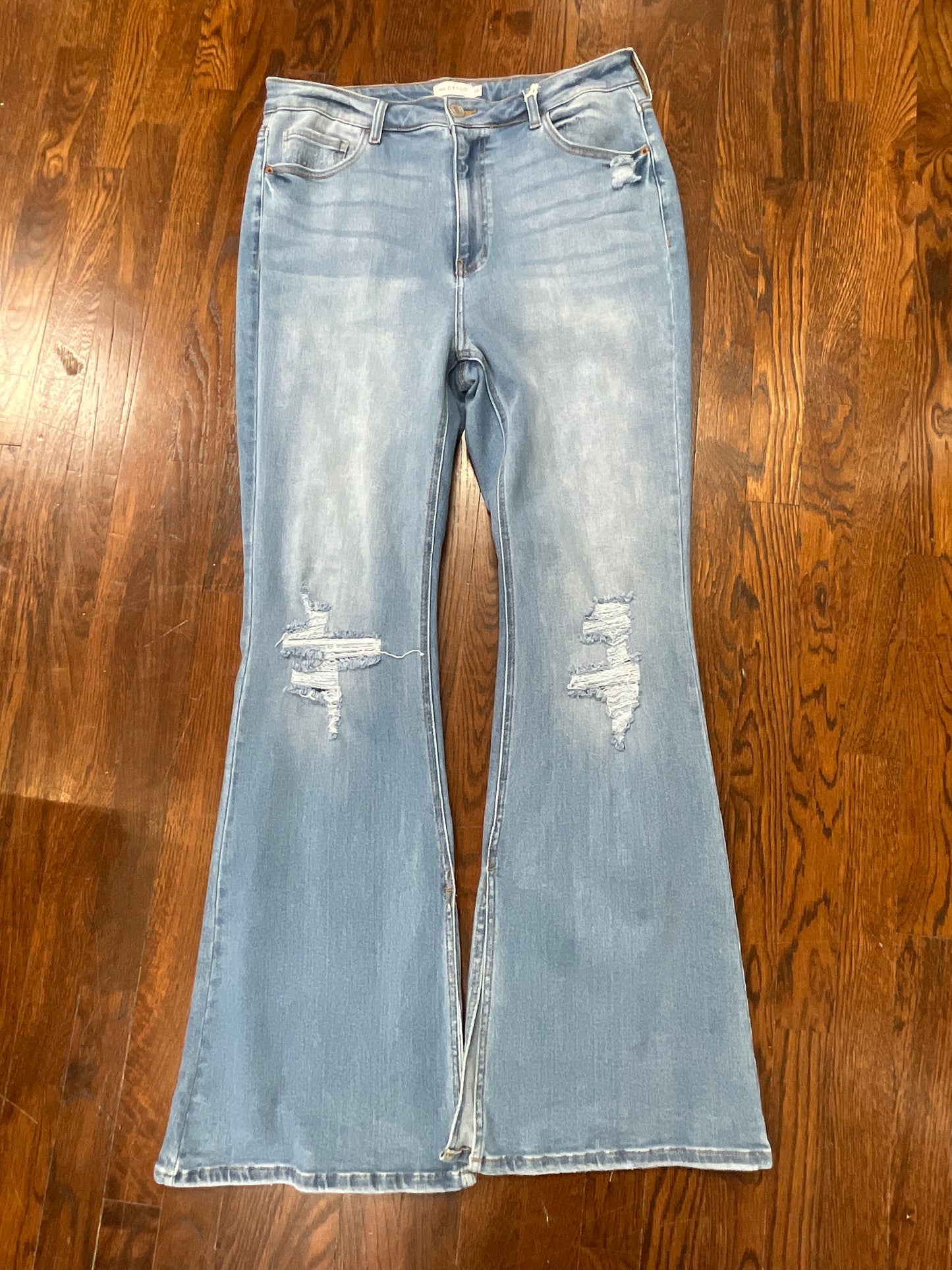 Plus High Rise Long Slit Flare