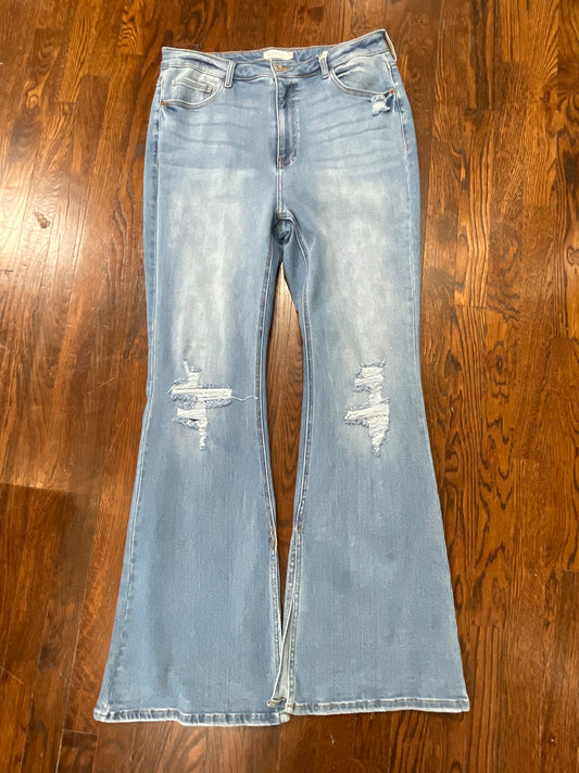 Plus High Rise Long Slit Flare
