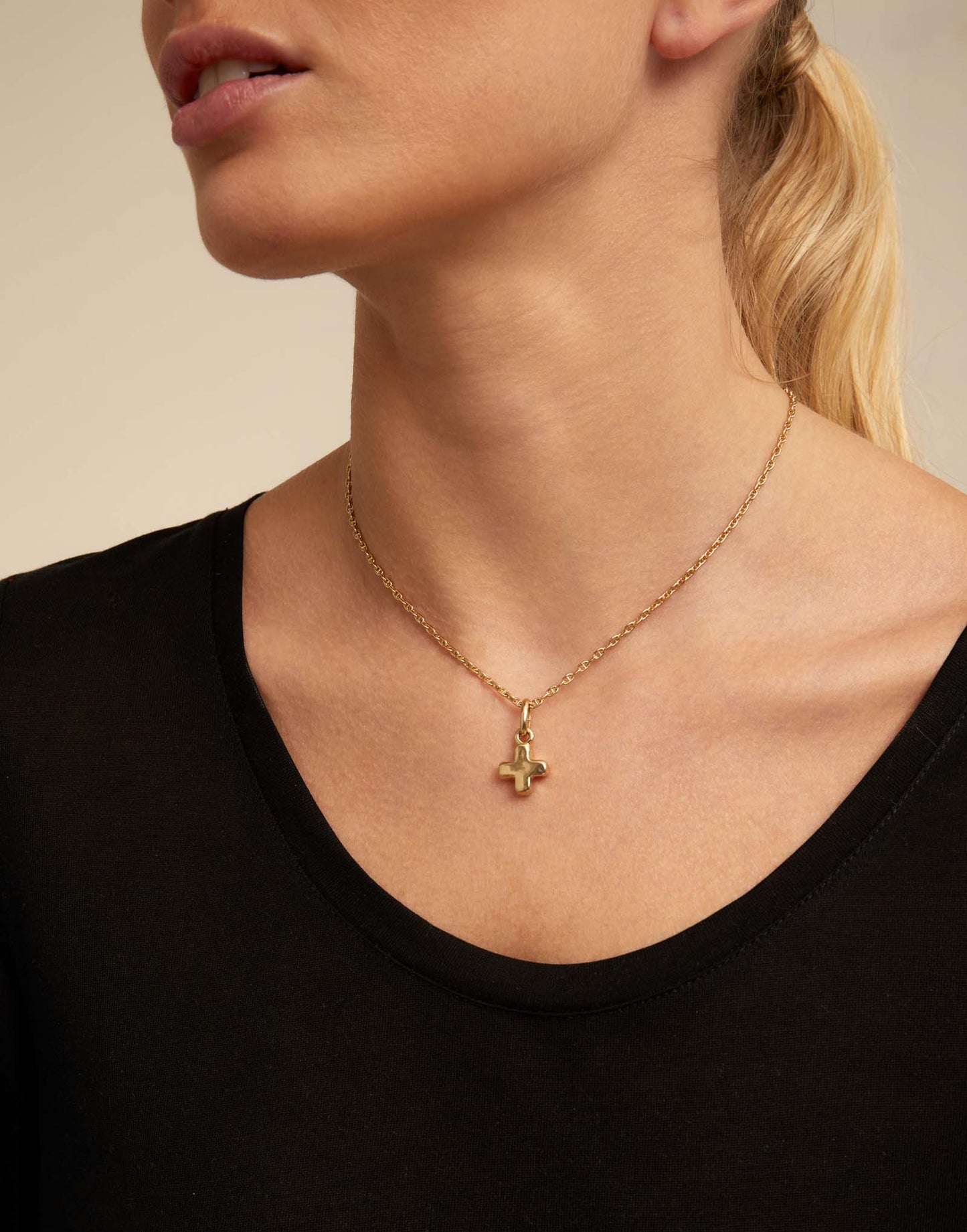 SHINE You Are Here Gold-Plated Cross Charm