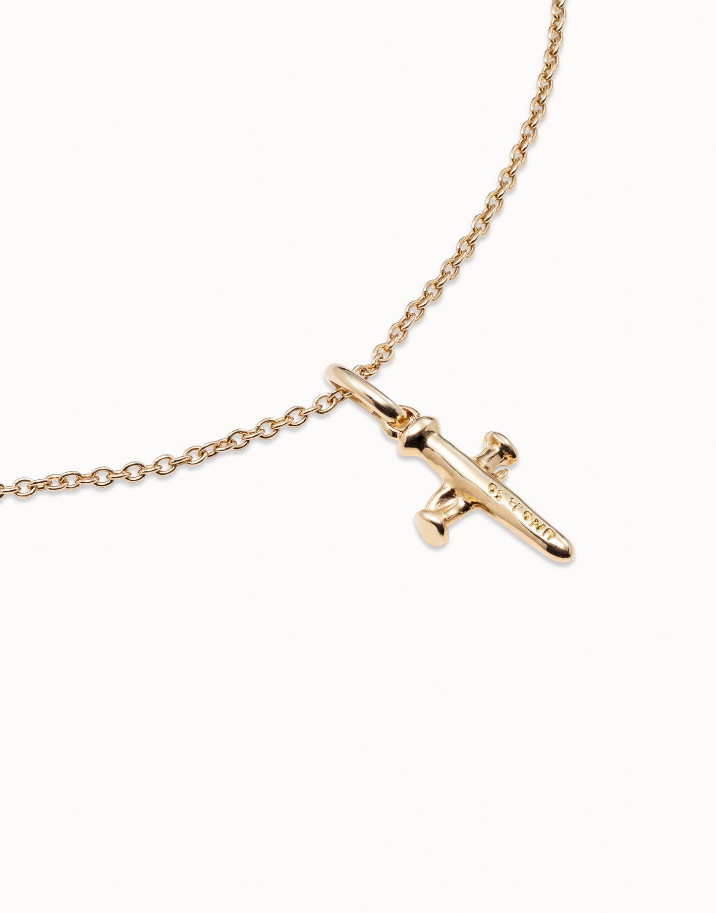 Gold-plated Cross of Nails Charm