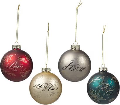 Ornament Set 4pc Traditional Christmas