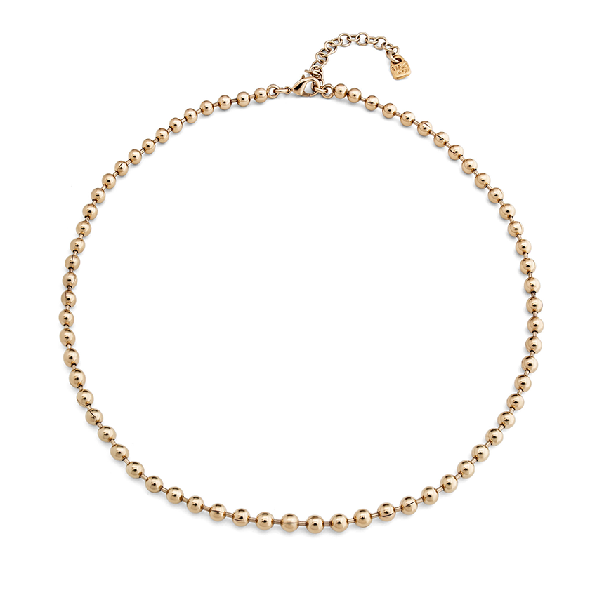 EMOTIONS Gold-plated Beaded Chain Necklace