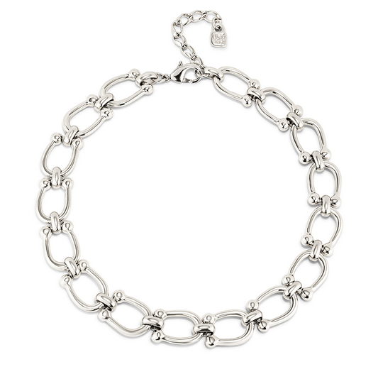 YOUTHFUL Sterling Silver-plated Short Link Chain Necklace
