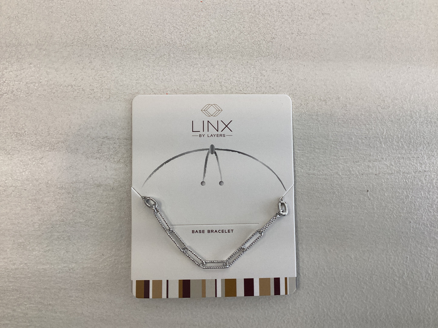 Silver Ribbed Paperclip LINX Base Bracelet