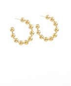 METAL BALL STATION HOOPS/EARRINGS