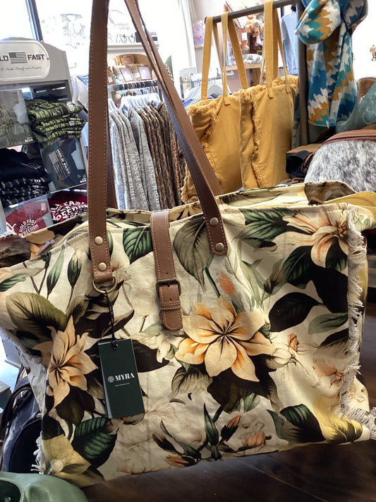 Lovely Florals Weekender Bag In Off White
