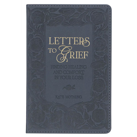Letters to Grief Slate Gray Faux Leather Gift Book
