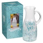 He Restores My Soul Glass Pitcher - Psalm 23:3