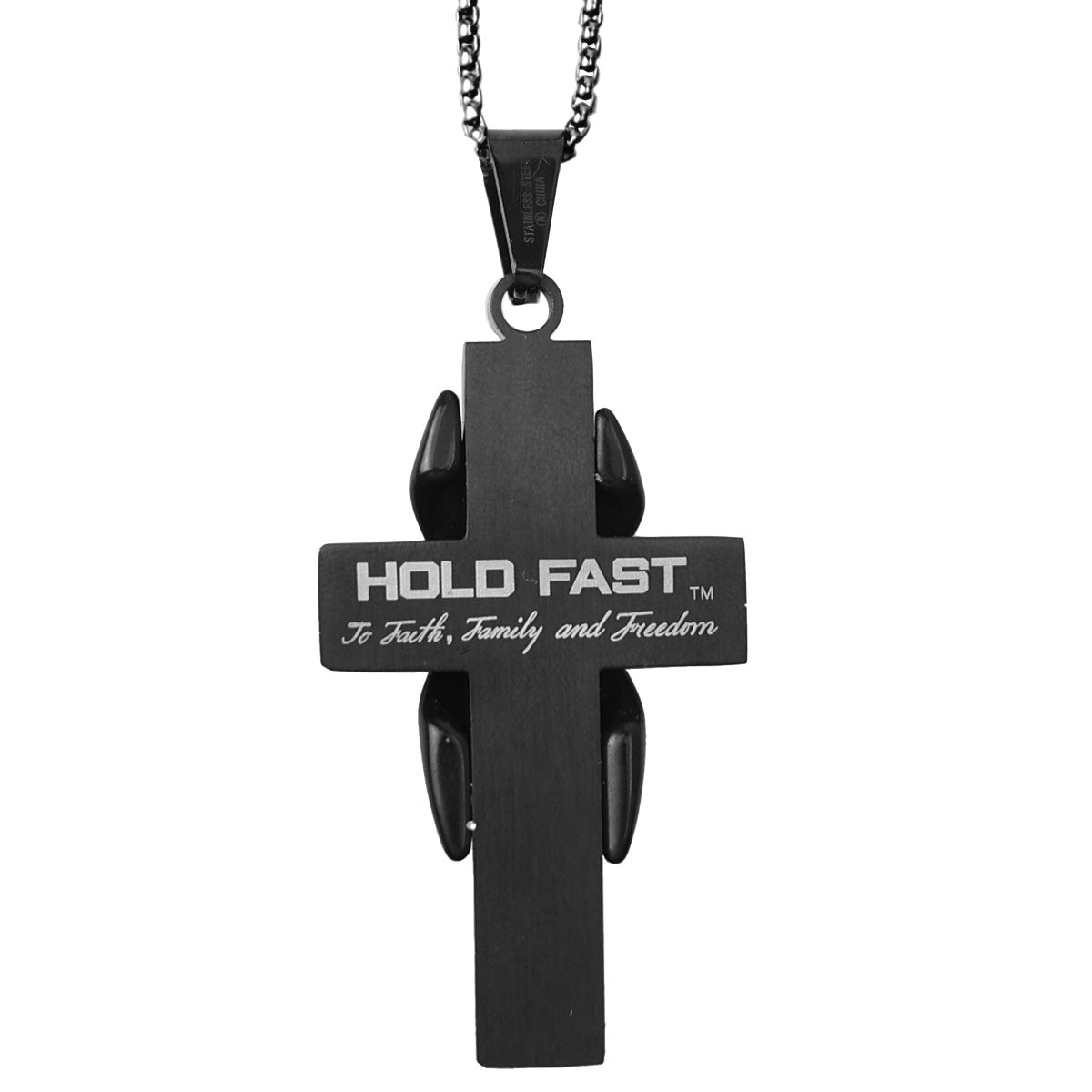Hold Fast Necklace - Wrapped Flag Cross