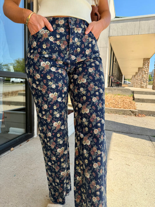 Simply Southern Printed Floral Pant