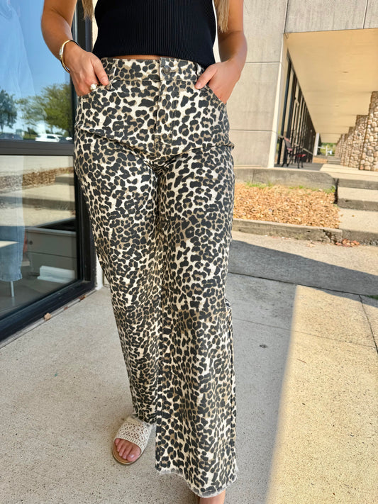 Simply Southern Printed Pant Caramel Leopard