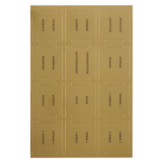 Bible Indexing Tabs for Gold Gilt-edged Bibles