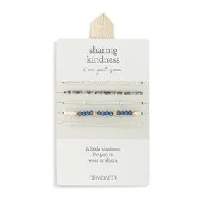 Bracelet Set of 5-Smoke Silver