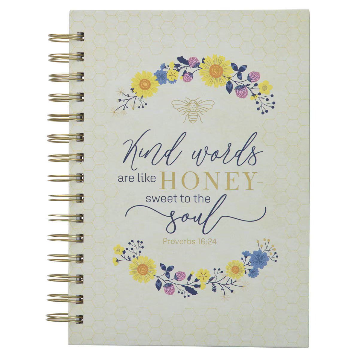 Journal Wirebound Navy Kind Words