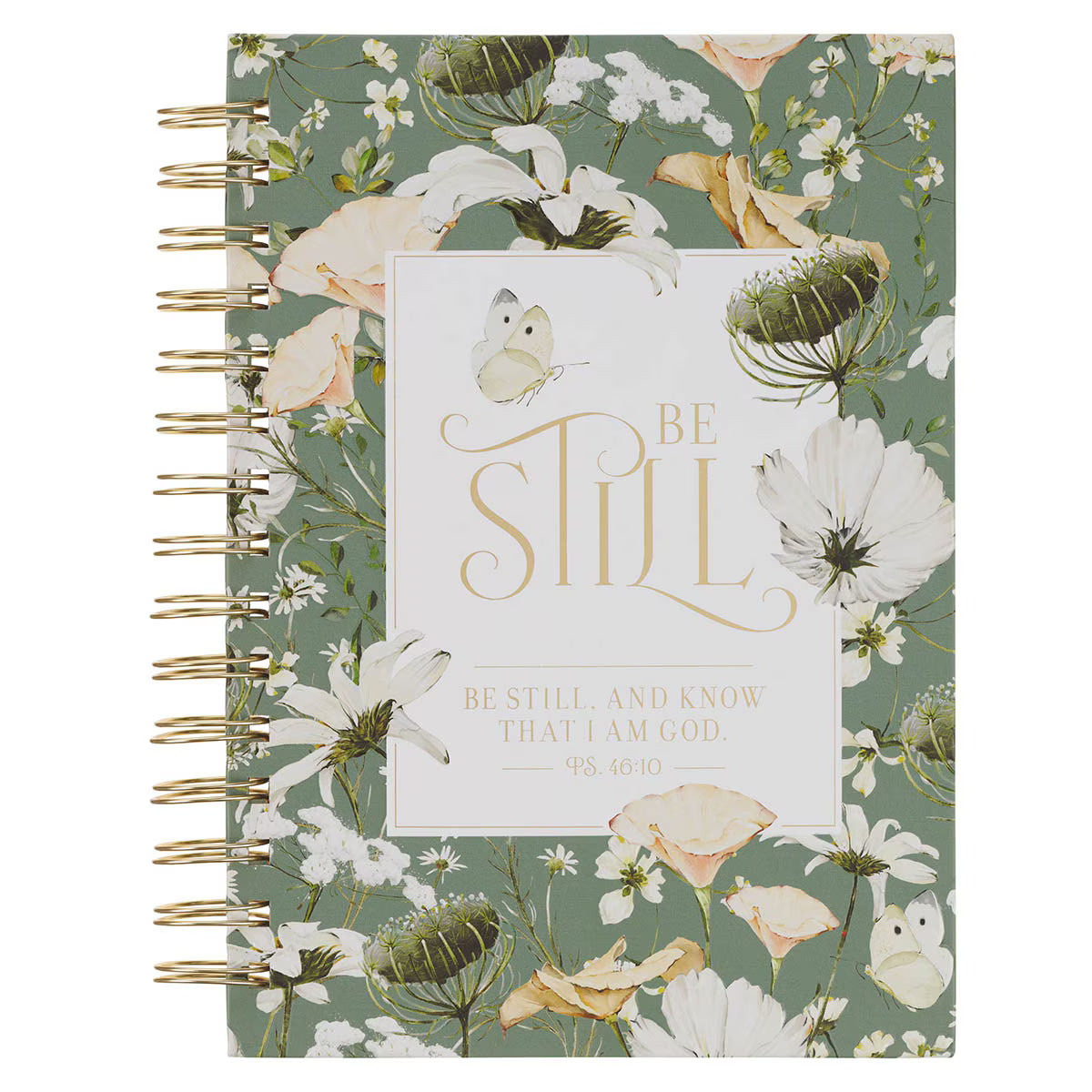 Be Still Sage Blossom Spiral Journal - Psalm 46:10