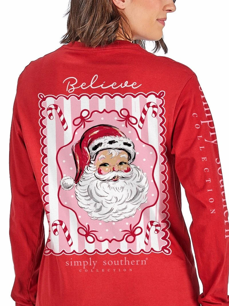 Simply Southern Believe Santa Tee