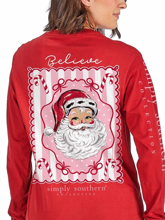 Simply Southern Believe Santa Tee