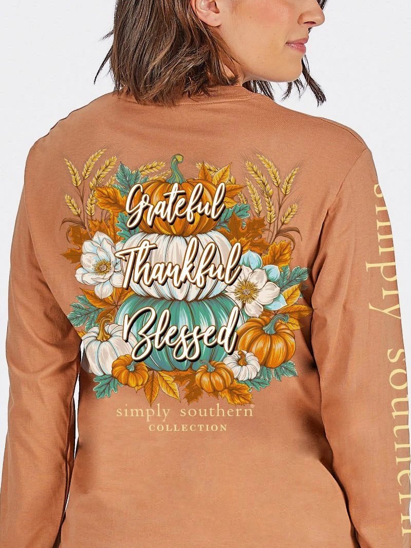 Simply Southern Thankful Chestnut Tee