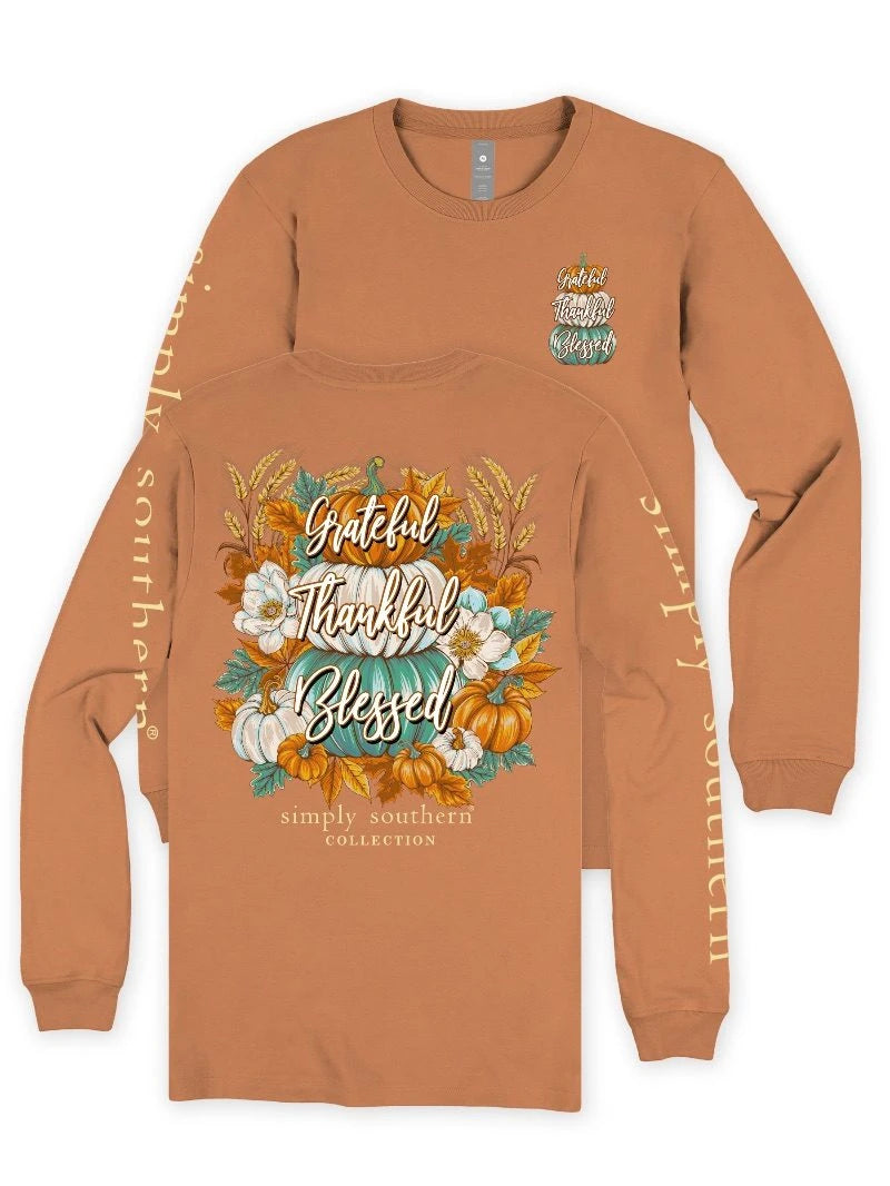 Simply Southern Thankful Chestnut Tee