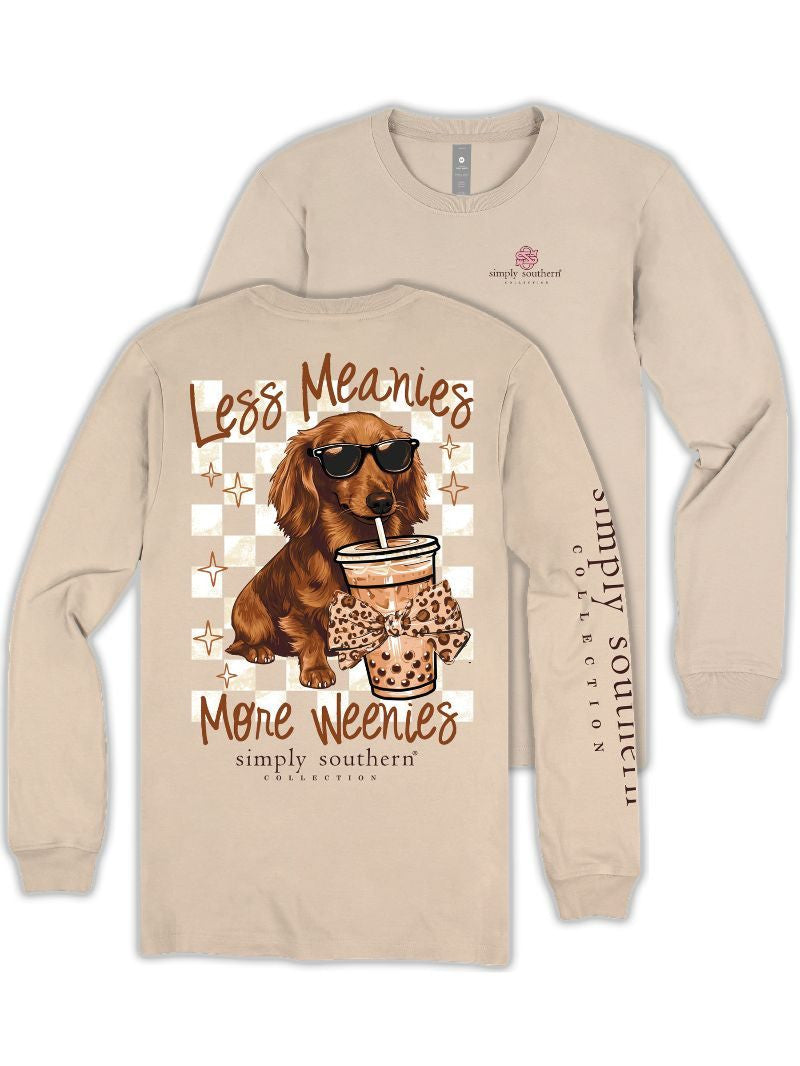 SIMPLY SOUTHERN Less Meanies More Weenies Long-sleeved T-Shirt