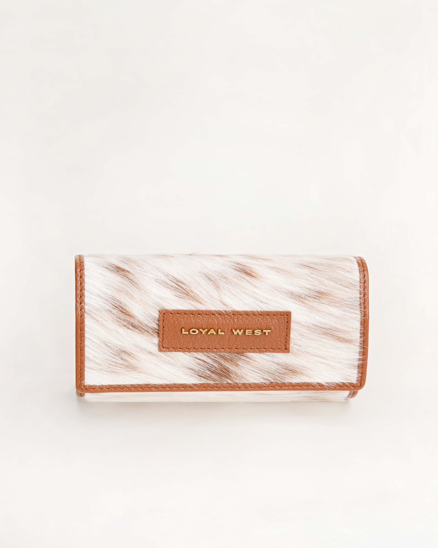 CANYON JEWELRY CASE - BROWN & WHITE COWHIDE