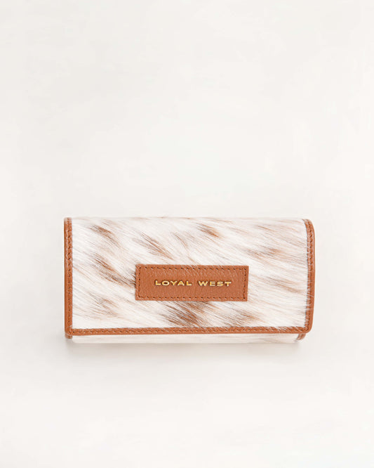 CANYON JEWELRY CASE - BROWN & WHITE COWHIDE