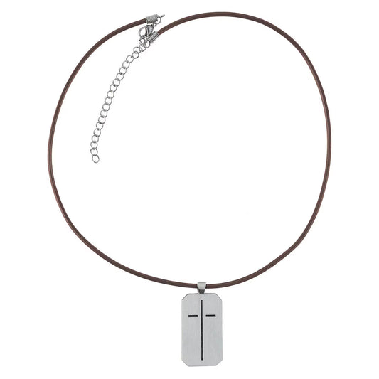 Man of God Silver Metal Men’s Necklace - 1 Timothy 6:11