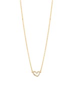 PAVE CZ HEART PENDANT NECKLACE