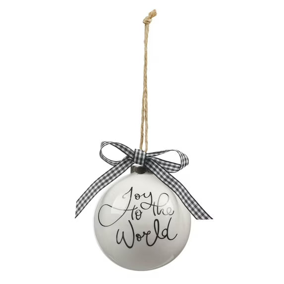 Joy to the World Round Ornament