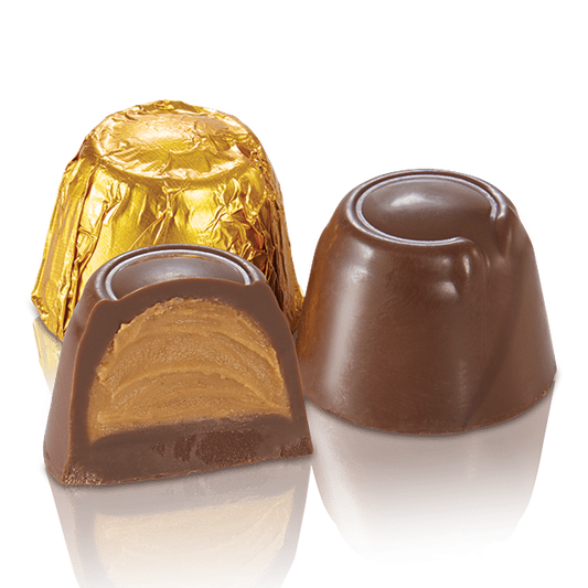 0.5oz Milk Chocolate Peanut Butter Bites-Holiday Green Foil