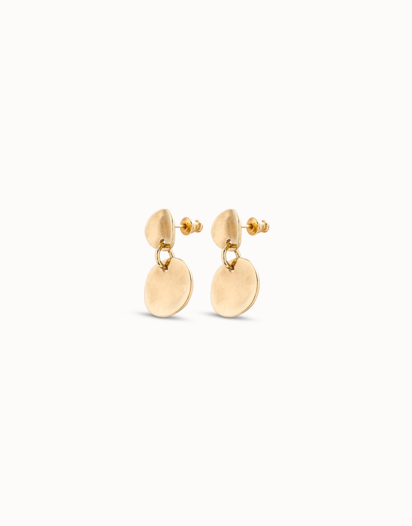 Classic Gold-plated Circle Drop Earrings