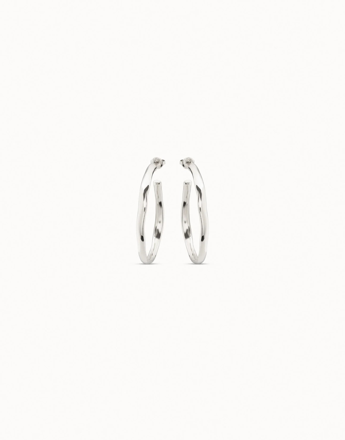 Ohmmm...Silver-plated Open Hoop Earrings