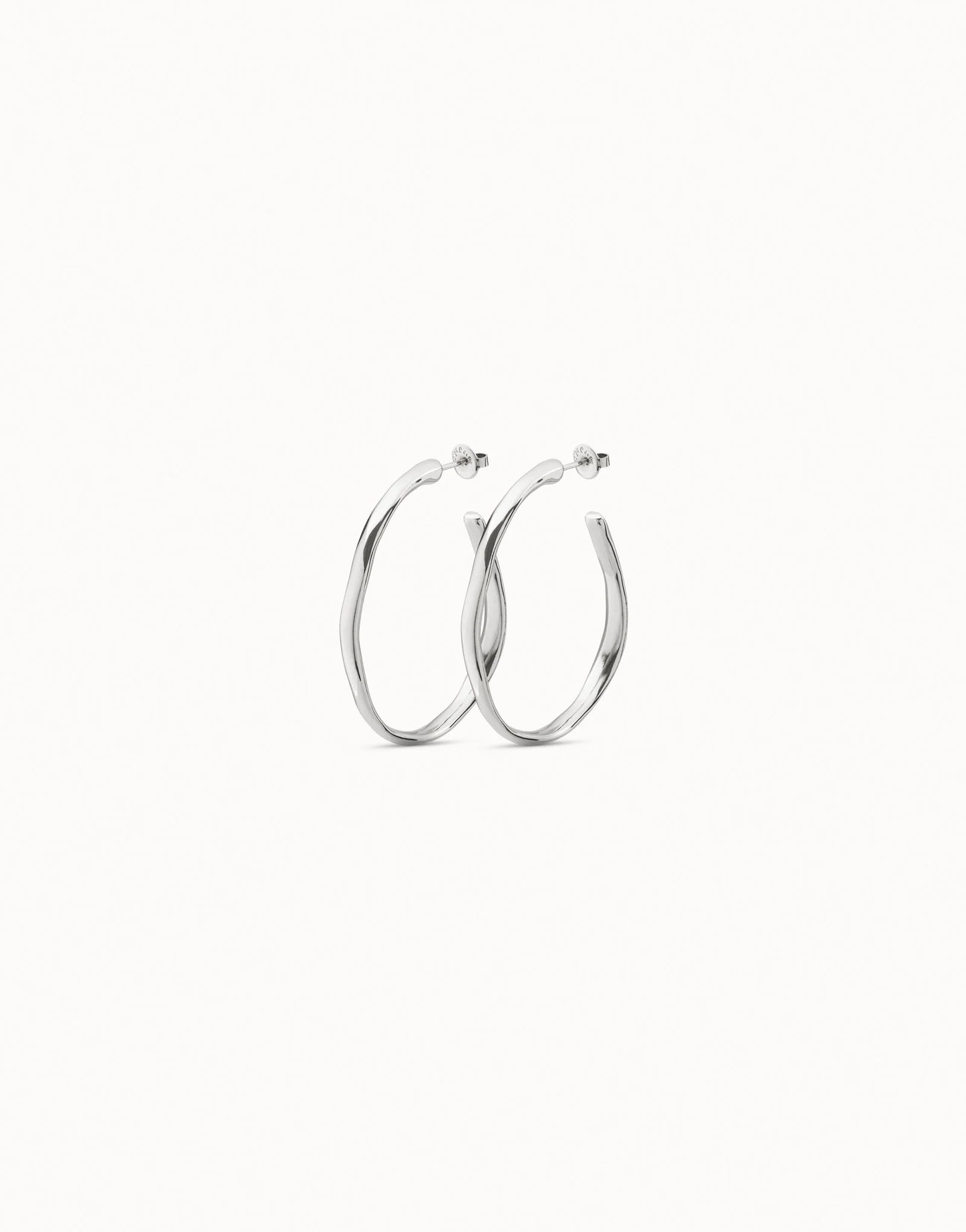 Ohmmm...Silver-plated Open Hoop Earrings