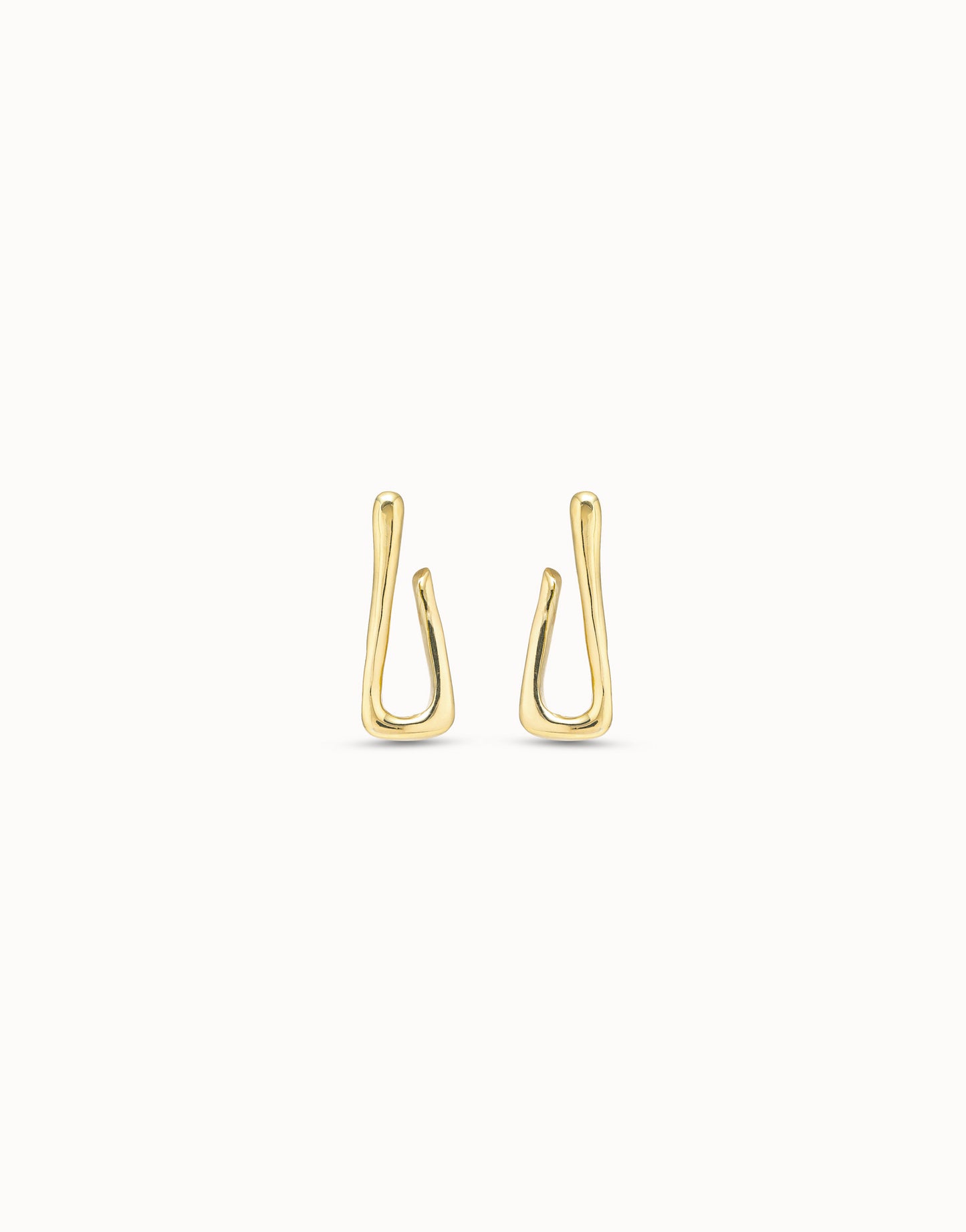 SHAPES Gold-plated Link Shaped Earrings