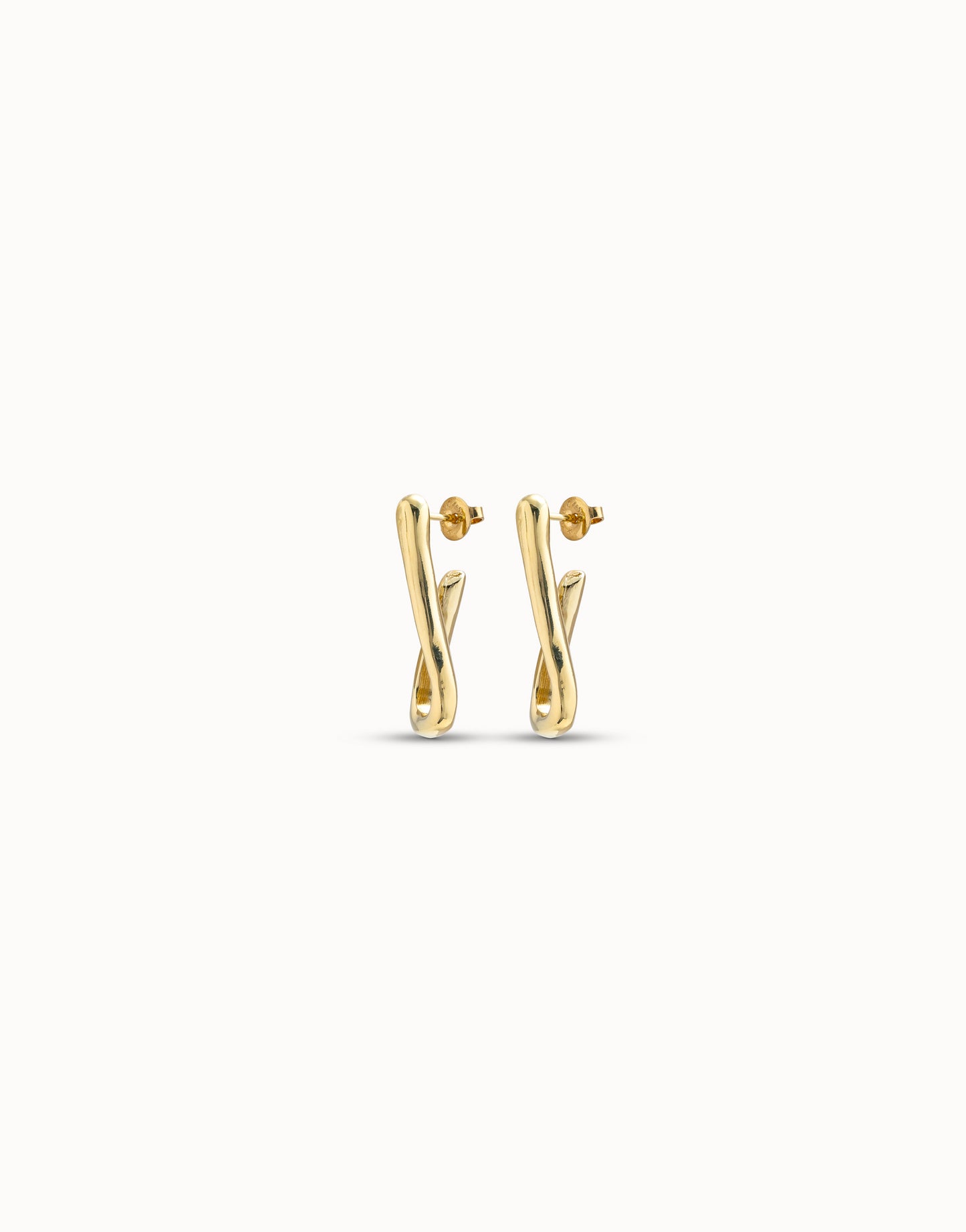 SHAPES Gold-plated Link Shaped Earrings
