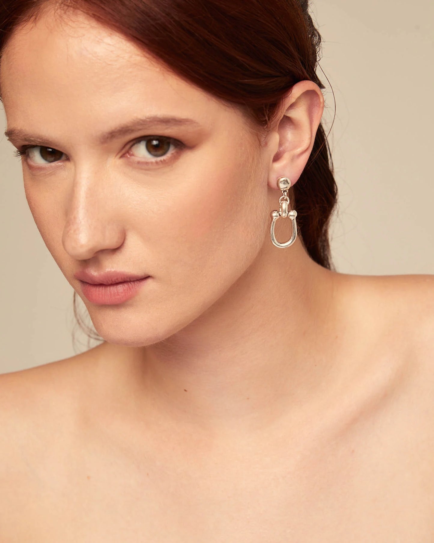 Serotonin Silver Medium Link Drop Earrings