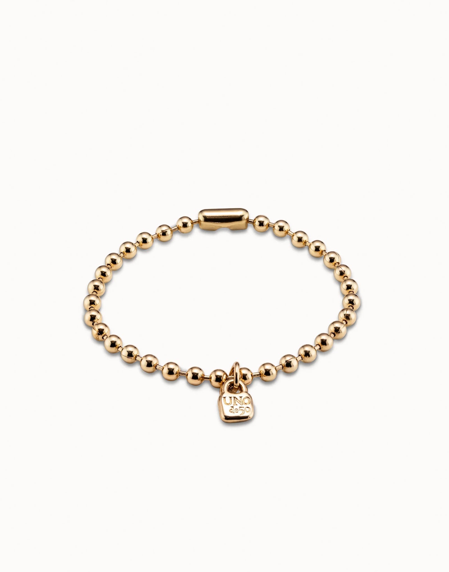 EMOTIONS Gold-plated Beaded Charm Bracelet