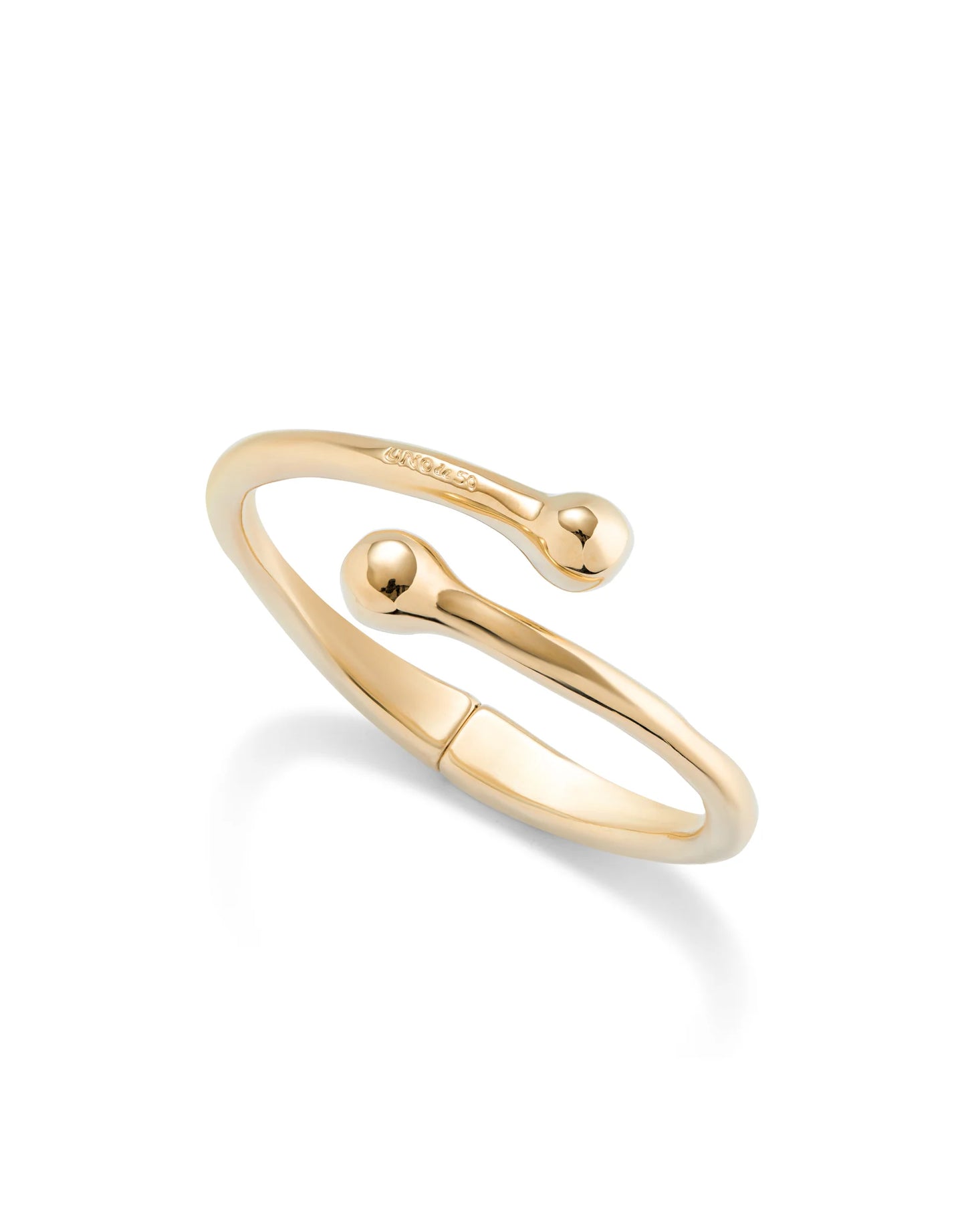 COMEBACK Gold-plated Bangle Bracelet with Inner Spring