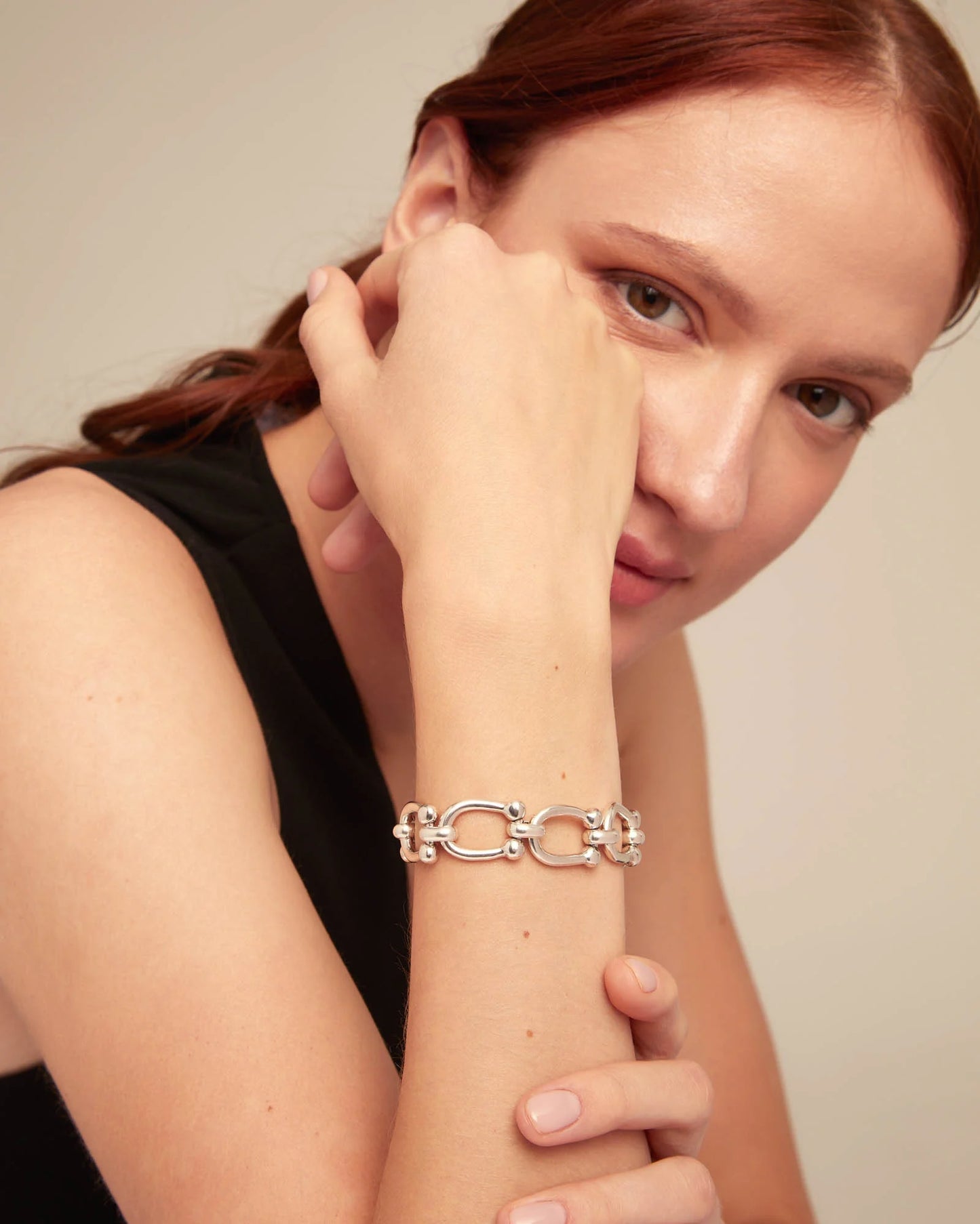 YOUTHFUL Sterling Silver-plated Medium Oval Link Chain Bracelet