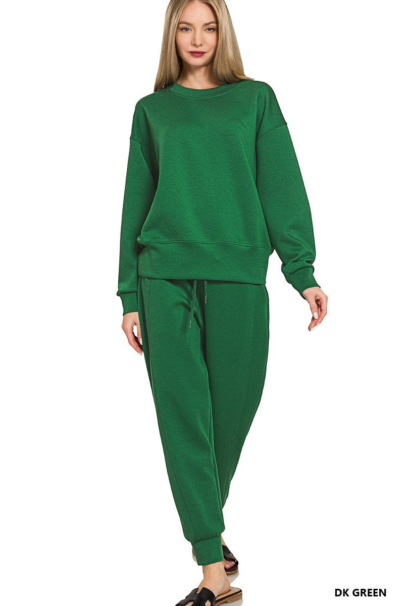 Scuba Crewneck & Jogger- 2 Piece Set Christmas Tree