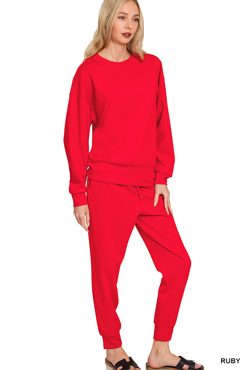 Scuba Crewneck & Jogger- 2 Piece Set Falalalala