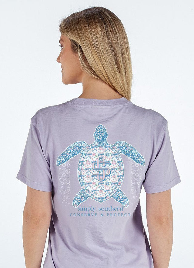 SIMPLY SOUTHERN TRACK BOW TURTLE TSHIRT