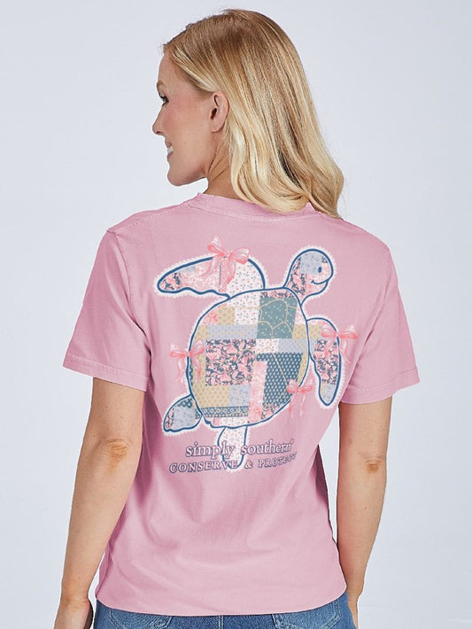 Simply Southern Quilted Tracking Turtle Short Sleeve Tee