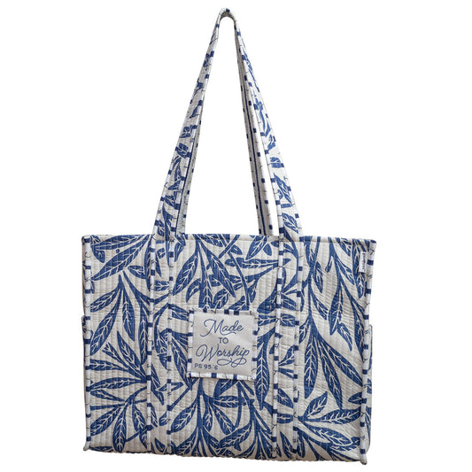 grace & truth Tote Bag - Midnight Leaves