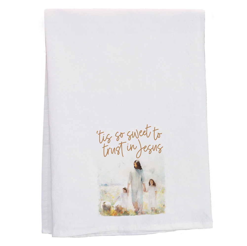 Tis So Sweet to Trust in Jesus Kitchen Towel
