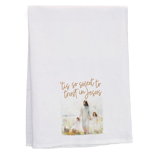 Tis So Sweet to Trust in Jesus Kitchen Towel