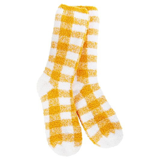 World's Softest Sock Fireside Cozy Plaid Crew