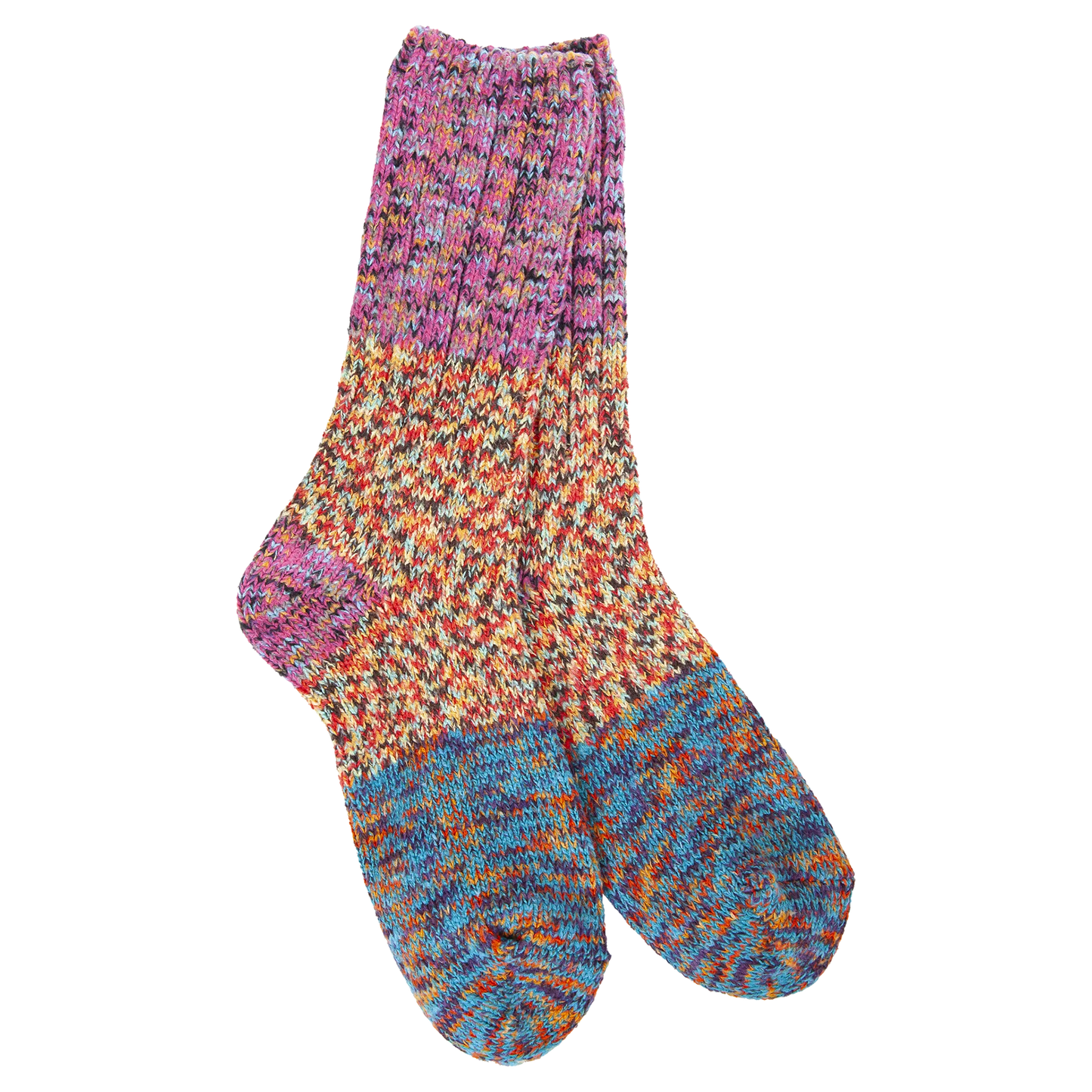 World's Softest Sock Weekend Ragg Crew Colorblock