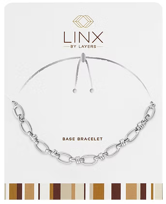 Silver Cable Link Chain LINX Base Bracelet